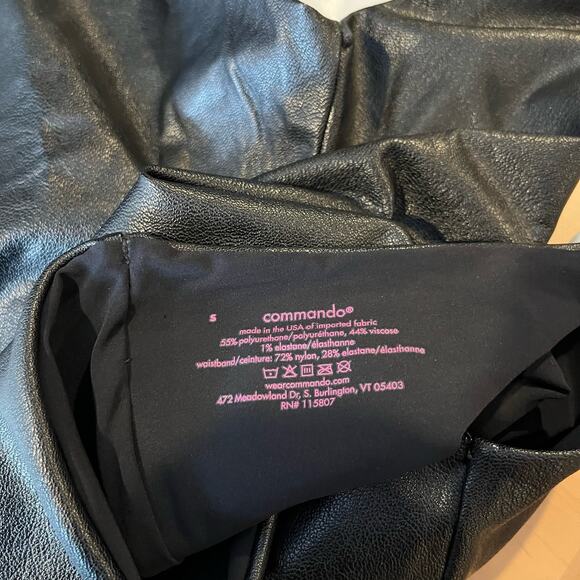 Commando Sz Small Perfect Control Faux Leather Leggings Women's - Picture 4 of 4